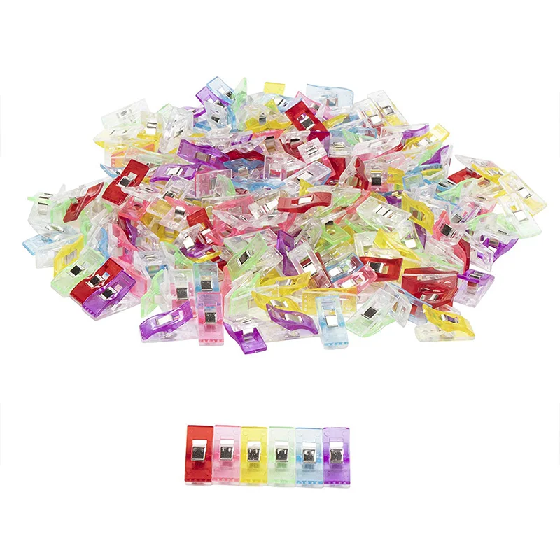 Зажимы для шитья-200-Pack разноцветные зажимы для стёганого одеяла, зажимы для скрепления для удержания и организации ткани, проекты для рукоделия, вязание крючком и K