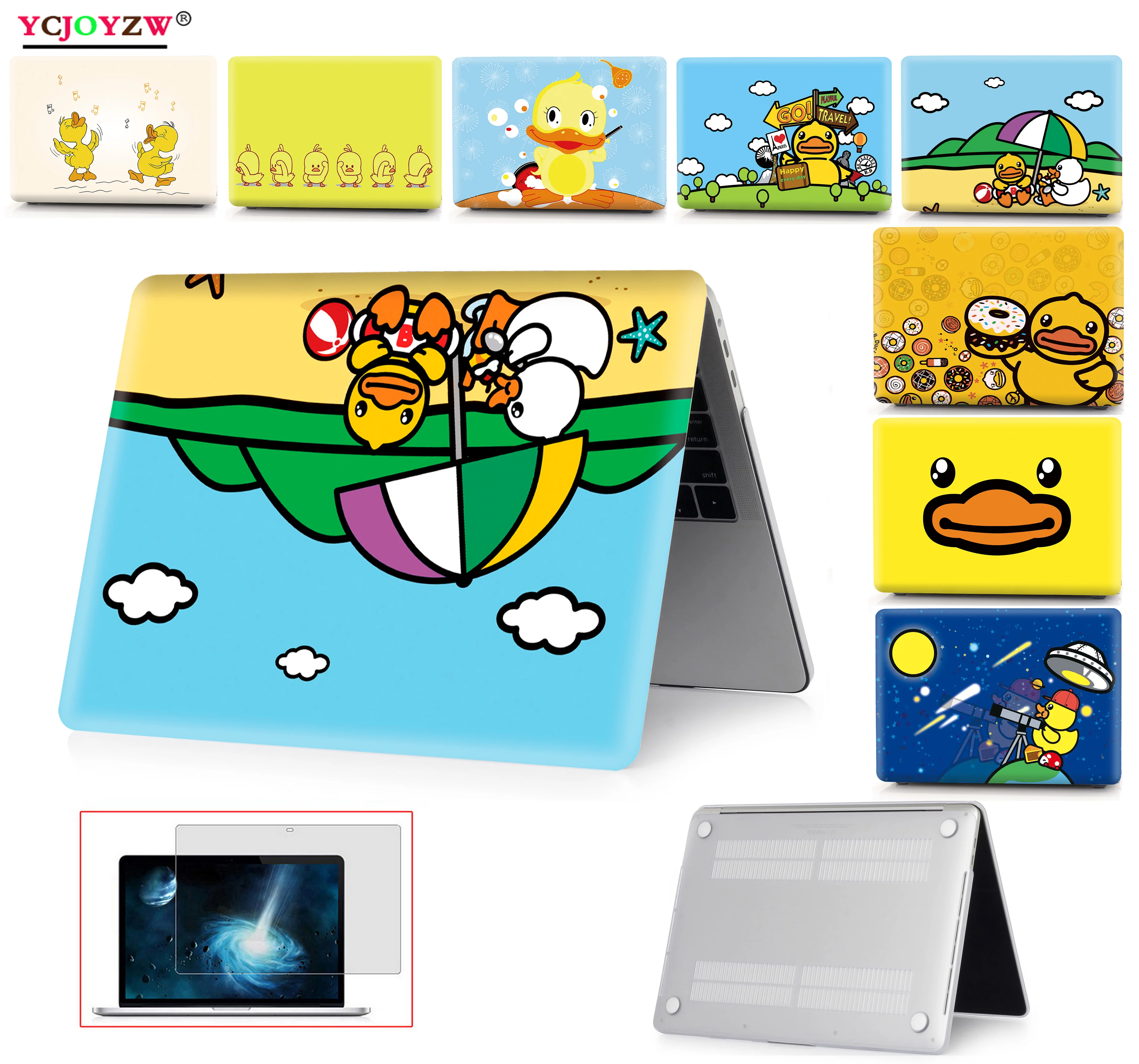 Чехол для MacBook Air 11 air 13 дюймов A1466A1932 Pro 12 13 15 retina A1502 A1706 A1708 A1989 A2159 чехол с желтой уткой