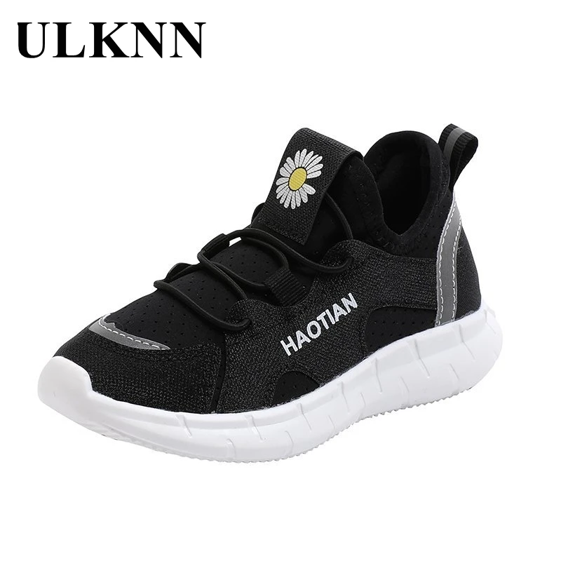 

ULKNN Children's Elastic Cloth Shoes Girls 2020 Autumn New Boy Breathable Mesh Shoes Big Kids Sneakers For Baby Black Pink