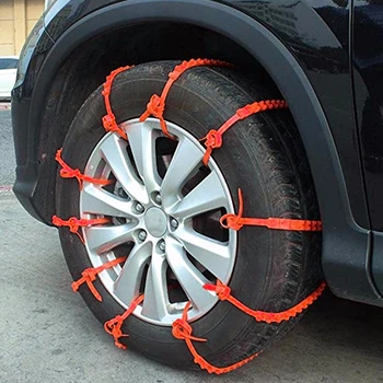 

10pcs Universal Car Snow Tire Anti-skid Chains Winter Tyres Mini Plastic Wheels Snow Chains For Car Truck SUV MPV
