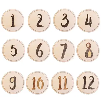 

Baby Monthly Cards Wooden Milestone Blocks Newborn Photography Prop Infants Shower Nursery Decor