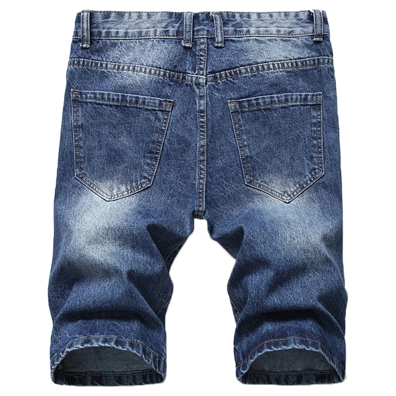 2020 Summer New Men's Ripped Short Jeans Homme  Casual Trousers Slim Fit High Quality Denim Shorts Pants Male Brand Clothes