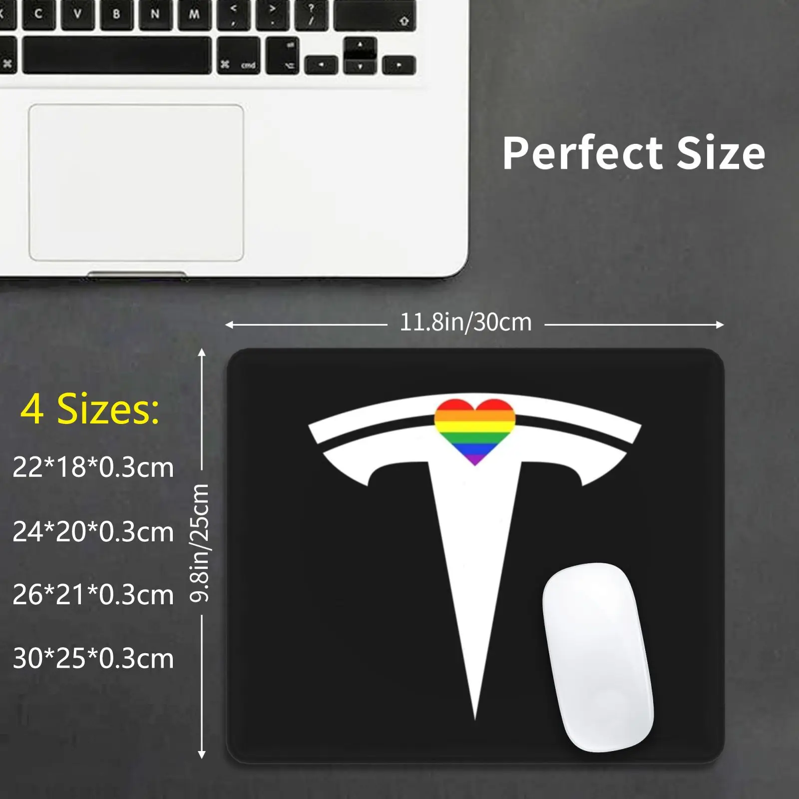 Tesla Pride Mouse Pad Stampa Fai Da Te Tesla Ev Car Elon Musk Elon Musk Electric Roadster Model 3 Tesla Motors