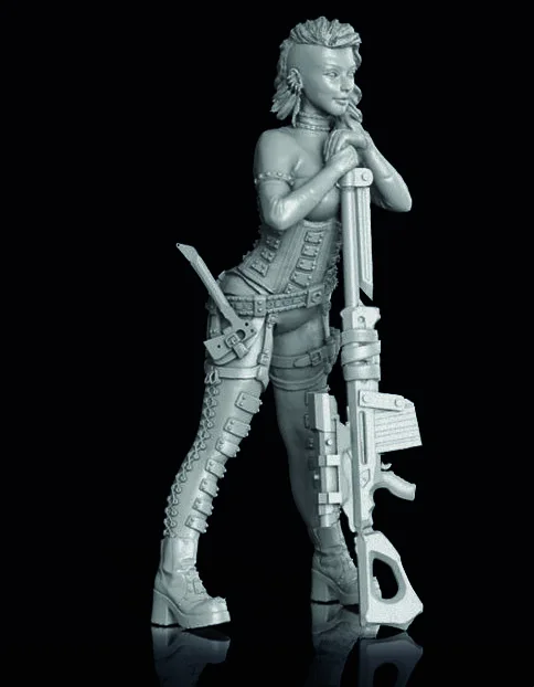 1/24 75 мм древний воин девушка стенд каучуковая фигурка модели наборы миниатюрный gk Unassembly Неокрашенный