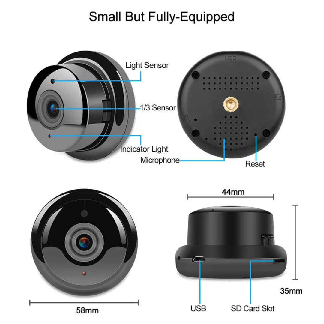 SNOSECURE Мини Full HD 1080P камера Профессиональная беспроводная Wifi домашняя камера безопасности видеокамера монитор ночное видение Cam secret