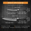 XINZUO 2 Pcs Kitchen Knives Set 67 layers Damascus High Carbon 8'' Chef &5'' Utility Knife Stainless Steel with Pakkawood Handle ► Photo 2/6