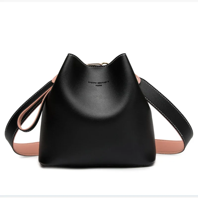 

Bucket Bag Set Fashion Panelled Leather Crossbody Bags Casual Versatile Magnetic Buckle Shoulder Bag Women Handbag