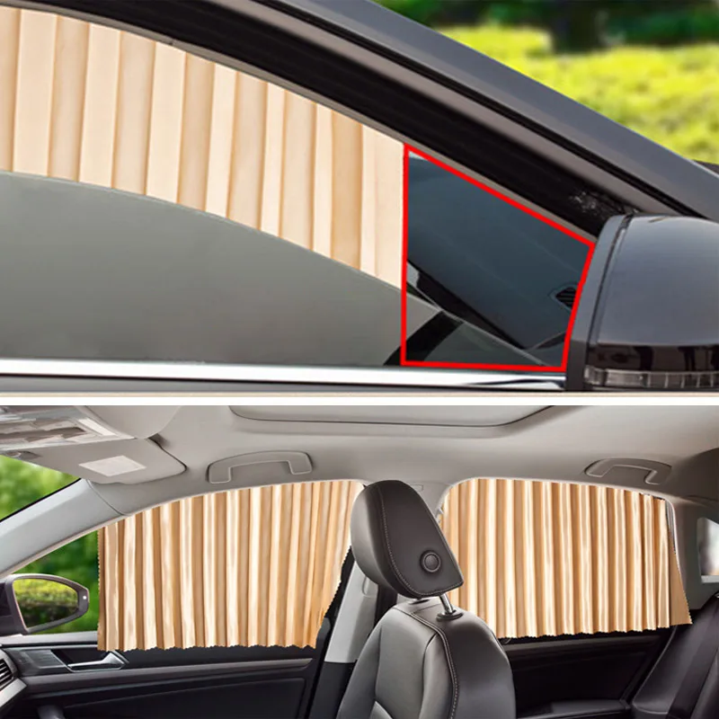 2STK Seitenfenster Auto Sonnenschutz Vorhänge KFZ UV Sonnenschirm Fenster Schild 