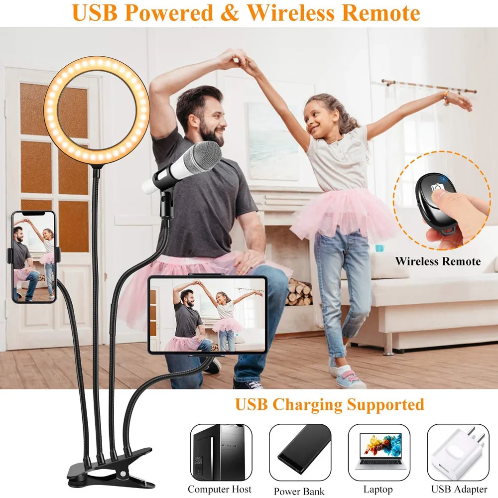 Selfie Ring Light with Cell Phone Holder Stand (15)