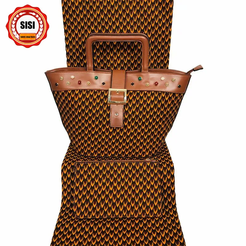 SISI модный стиль африканская восковая Сумочка, коллокация высокого качества 6 ярдов африканская Анкара расписаная восковая ткань женские Вечерние