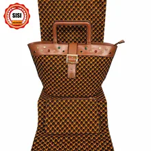 SISI модный стиль африканская восковая Сумочка, коллокация высокого качества 6 ярдов африканская Анкара расписаная восковая ткань женские Вечерние