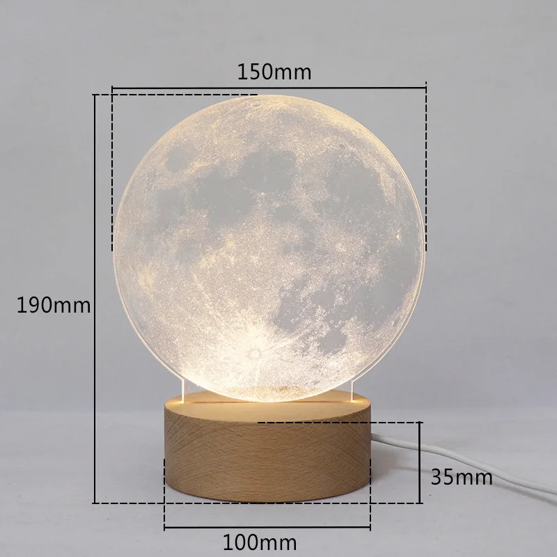 New Dropship Night Lamp Wooden Table Lamp Bedside Lamp Moon Light Night Light Christmas Lamp