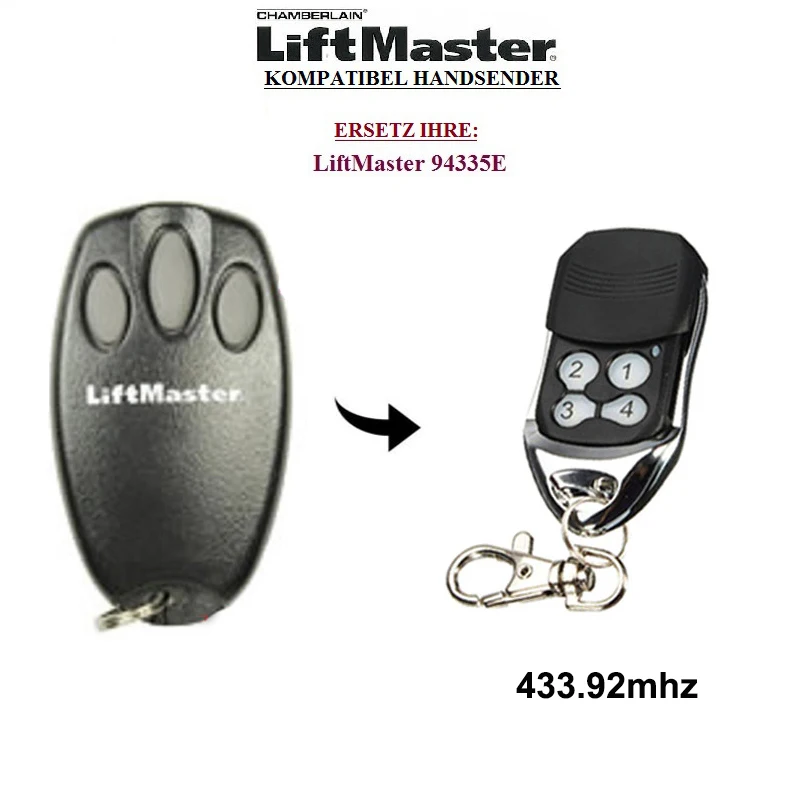 

100pcs for Liftmaster Chamberlain 94335E 94334E 94333E 94330E garage door replacement remote control 433.92mhz