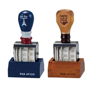 

Hot Sale Wooden Date Stamp For DIY Scrapbooking Japanese Paper Dedicated Craft Decor Rolling Wheel Vintage Supply