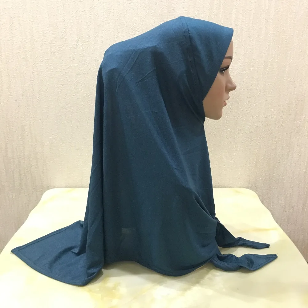 H1426 последняя мягкая ткань мусульманский цельный хиджаб шарф Амира мгновенный исламский шарф арабские шапки