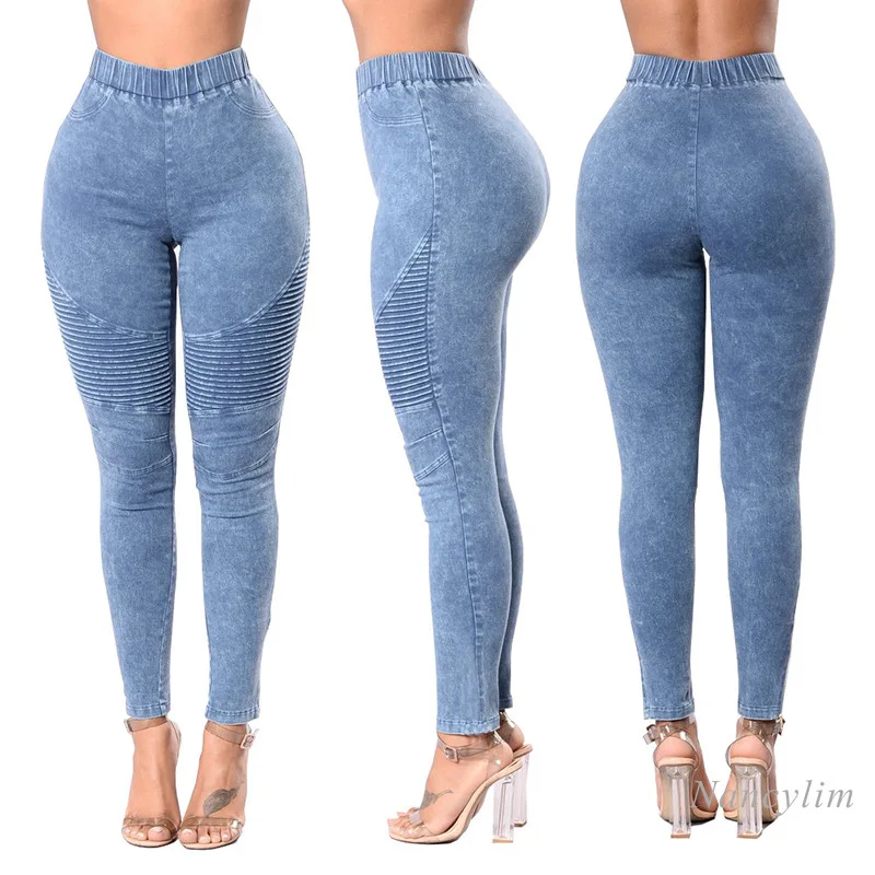 

2020 High Waist Hips Tight Jeans Female Sense Europe and The United States 2020 Spring and Summer Slim Feet Pants Nine Pants