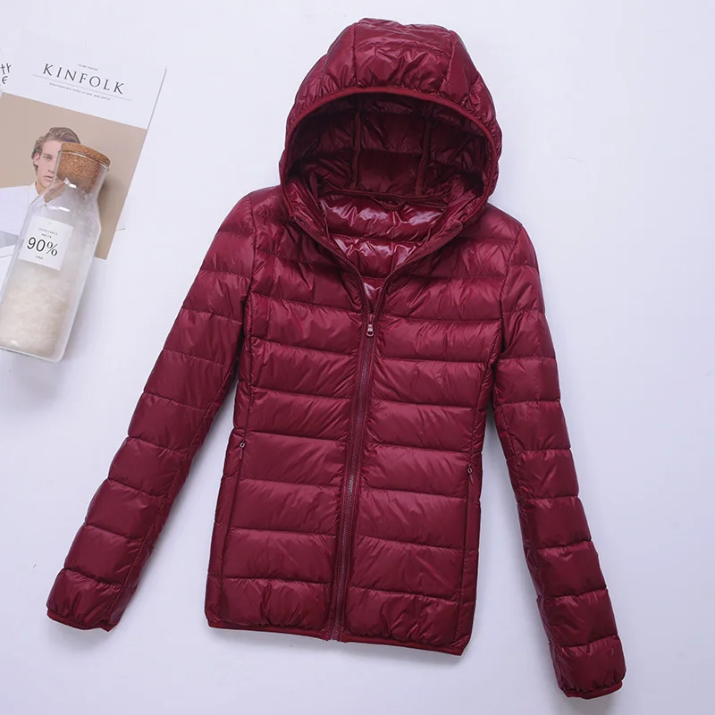 Осенне-зимняя куртка женская плюс размер 4XL 5XL 6XL 7XL с капюшоном черная простая куртка-пальто пуховики с розовым утиным мехом короткие парки