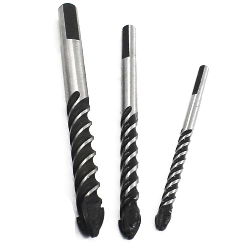 

6PCS Tile Drill Bit Masonry Drill Bit Set for Glass Brick Concrete Wood Hard Alloy Tungsten Tip