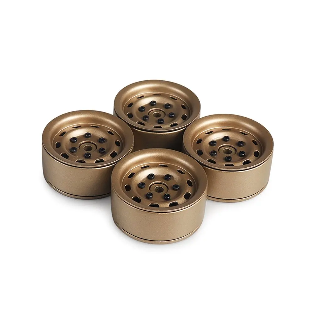 

4PCS 1.9-inch Simulation Heavy Duty Metal Tire Hub Wheels Rim Set Vehicle Spare Parts Accessories For 1/10 RC Rock Crawler Car
