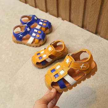 

Summer Baby sandals Brand Closed Toe Toddler Boys Sandals Orthopedic Sport Pu Leather Baby Boys Sandals Shoes