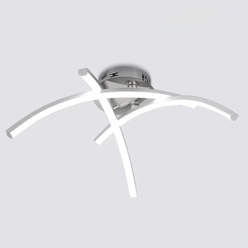 

LED Ceiling Light 21W 3000K Night Light Forked Shaped Ceiling Lamp for Bedroom Living Room Decor Lamp Modern Curved Design