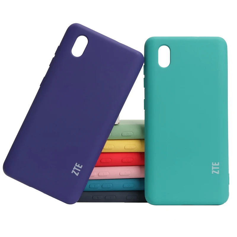 ZTE A3 2020 Case zte Blade a3 2020 Liquid Silicone case Silky Soft-Touch Protective Back Cover Anti-knock cell phone pouch with strap