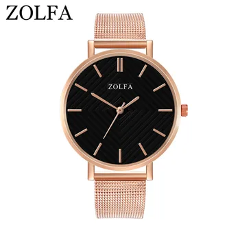 

Mens Quartz Watch Round Shape Minimalist Classic Metal Mesh Belt Watches LL@17