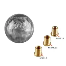 Нет уникальный мраморный стиль круглый шар ручка переключения передач с 3 адаптерами для большинства автомобилей универсальные части модификации автомобиля