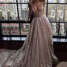 Сексуальные платья трапециевидной формы с глубоким v-образным вырезом для выпускного вечера, элегантное платье без рукавов с блестками, вечерние платья для торжественных случаев