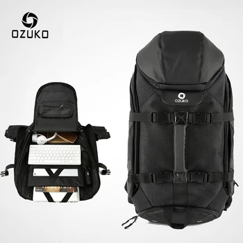 

OZUKO New Men Travel Backpack Large Capacity 17 inch Laptop Bag Male Multifunction Mountaineering Backpacks Outdoor Sport Bag