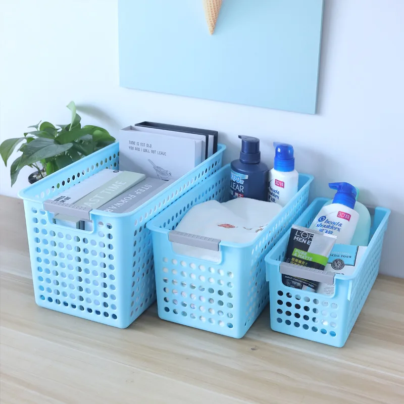 

Kitchen Storage Basket 40*21*20cm Plastic Box Rectangular Washing And Gargling Shelf Desktop Snack