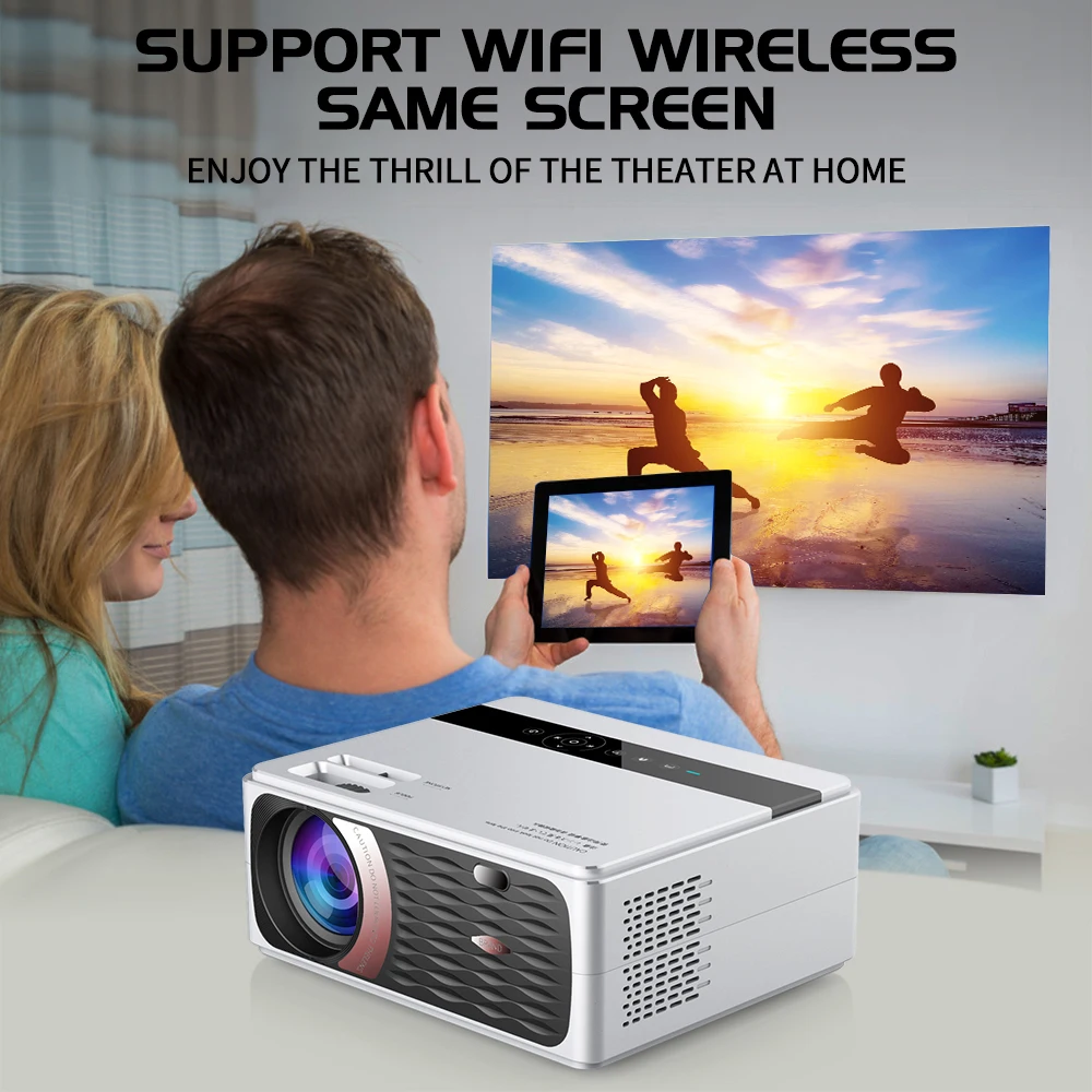 Светодиодный проектор UNIC CP600 1280x720P 8000 лм 1080P Full HD HDMI WIFI LCD домашний кинотеатр для