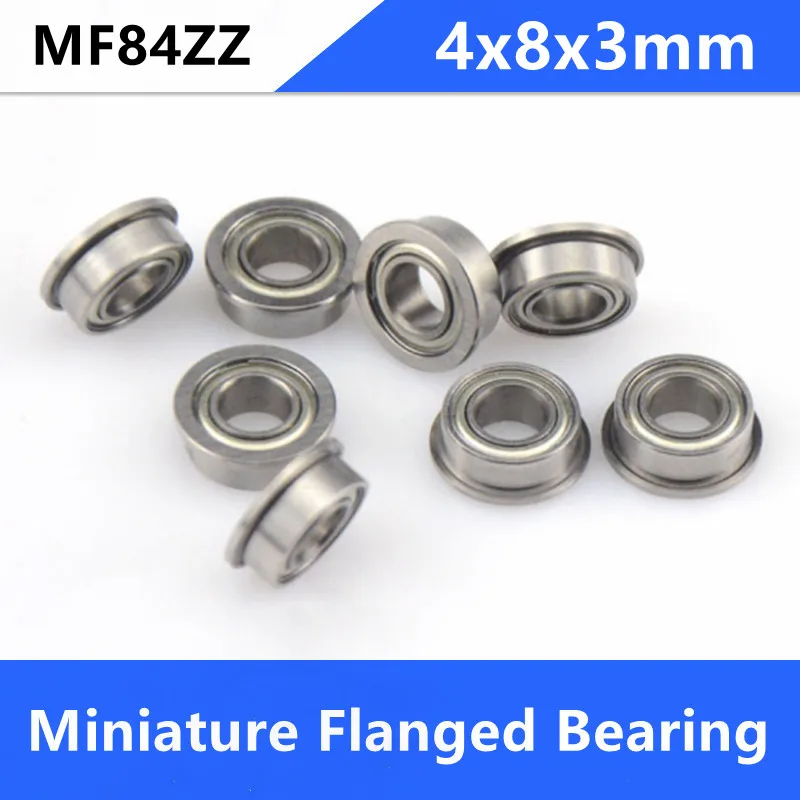 500pcs/lot Flange Bearing Mf84zz Mf84 Zz Z 4x8x3 Mm Shielded Miniature