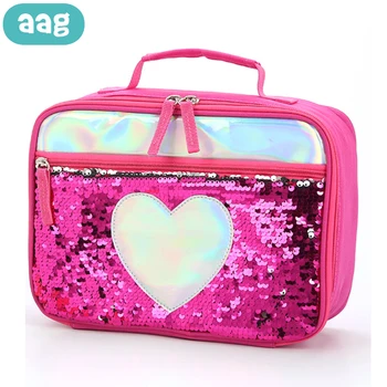 

MAAG Sequins Child Isolation Lunch Bag Insulated Portable Baby Children Thermal Bags Handbag Thermal Food Lunch Bag for Kids