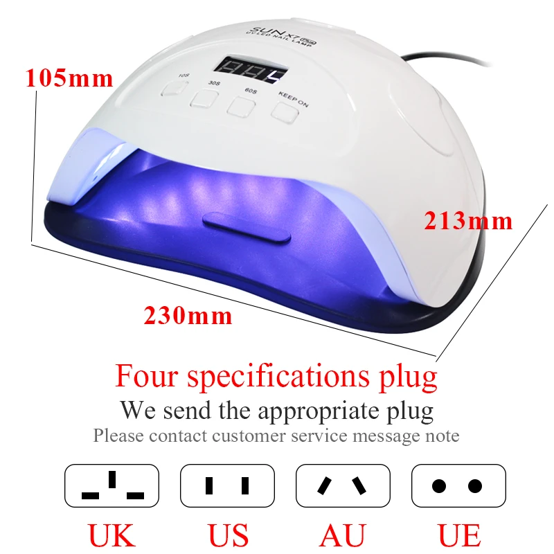 SUN X7 Plus УФ светодиодный Сушилка для ногтей 90 Вт Гель-лак отверждаемая лампа с нижним таймером ЖК-дисплей быстросохнущая лампа для ногтей маникюрные инструменты