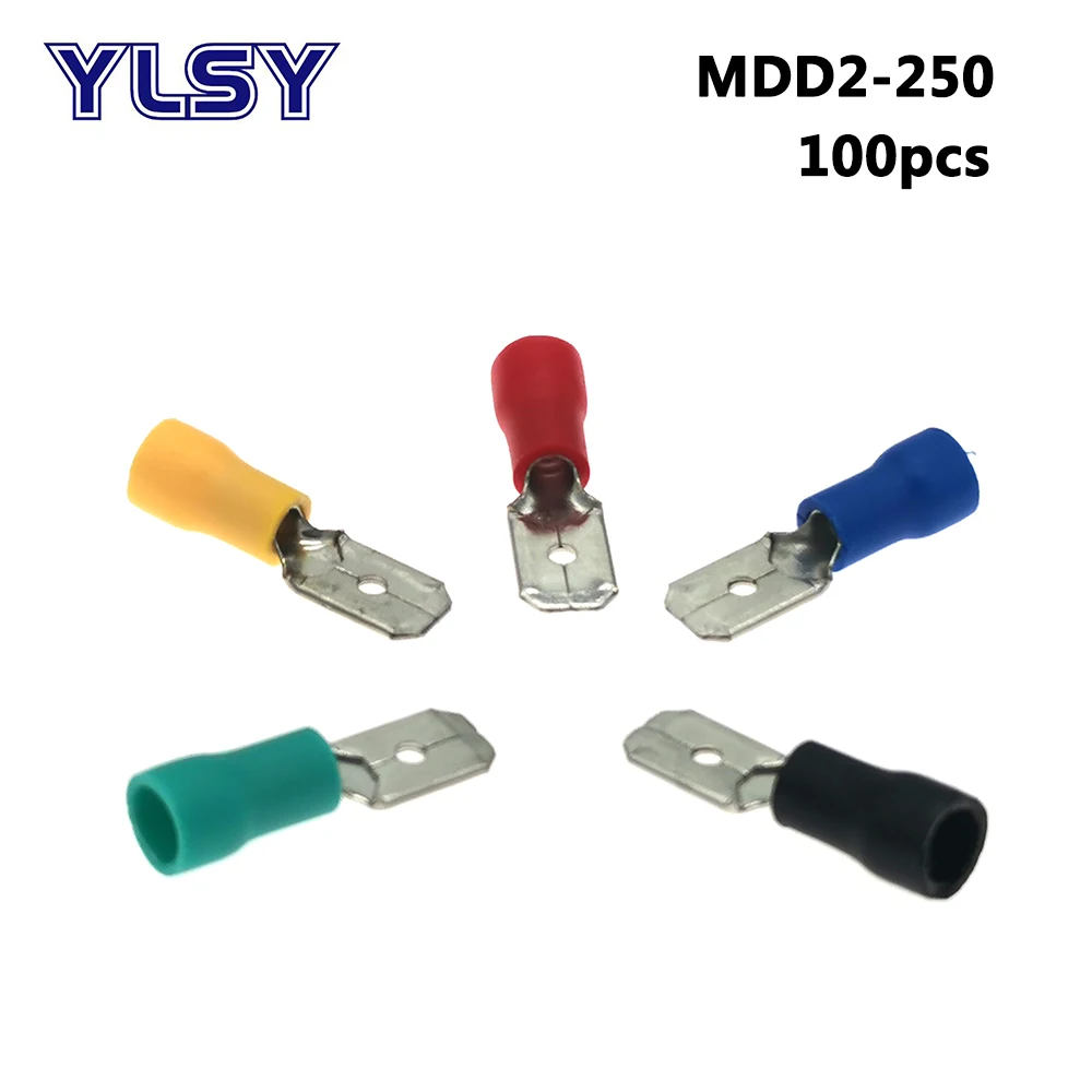 100 шт. 6 3 мм женская модель мужская FDD/FDFD/фотоэлемент разъем 16 14AWG 1 5 2 мм2|Терминалы| |