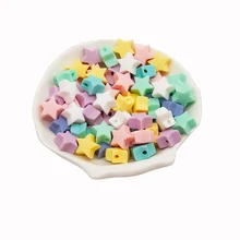 Mini Star – perles en Silicone pour bébé, perles d'allaitement à mâcher, DIY, chaîne de dentition, jouets, accessoires, produits pour bébés 