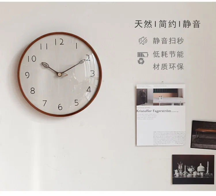 Скандинавские современные настенные часы бесшумные минималистичные персональные деревянные настенные часы для гостиной креативные настенные часы Zegary Sciane украшение дома MM60WC