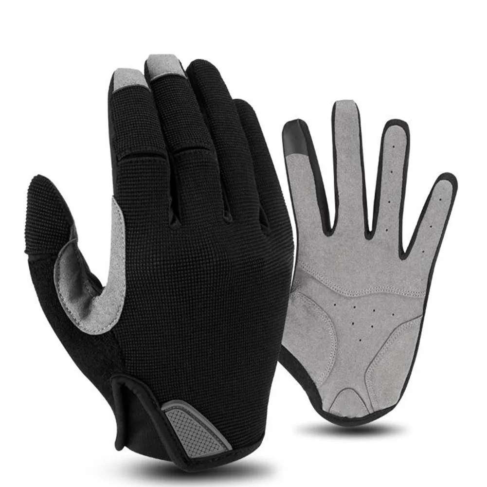 1Pair Windproof Cycling Gloves Winter Thermal Full Finger Touch Screen for Running Autumn Bike Clothing | Спорт и развлечения