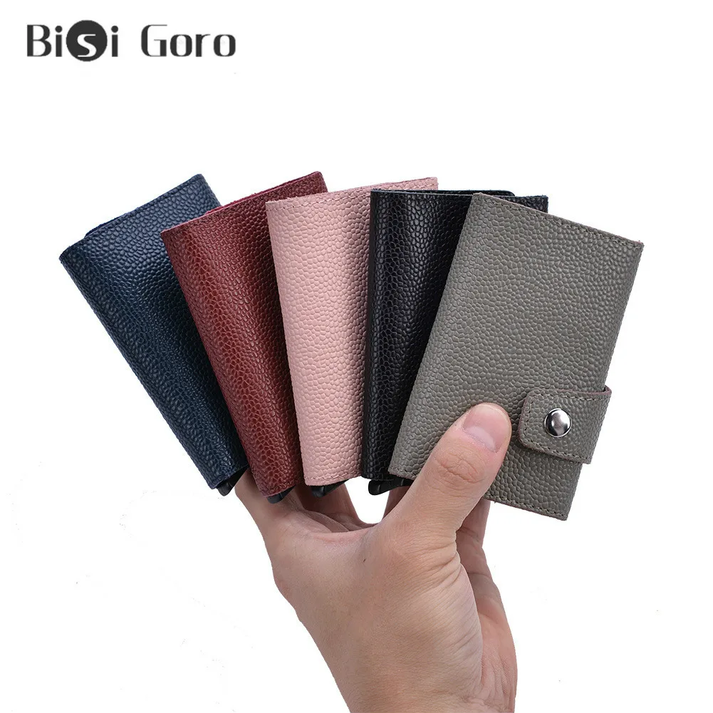 BISI GORO мужской кошелек из натуральной кожи RFID сумка для денег Rfid кредитных карт