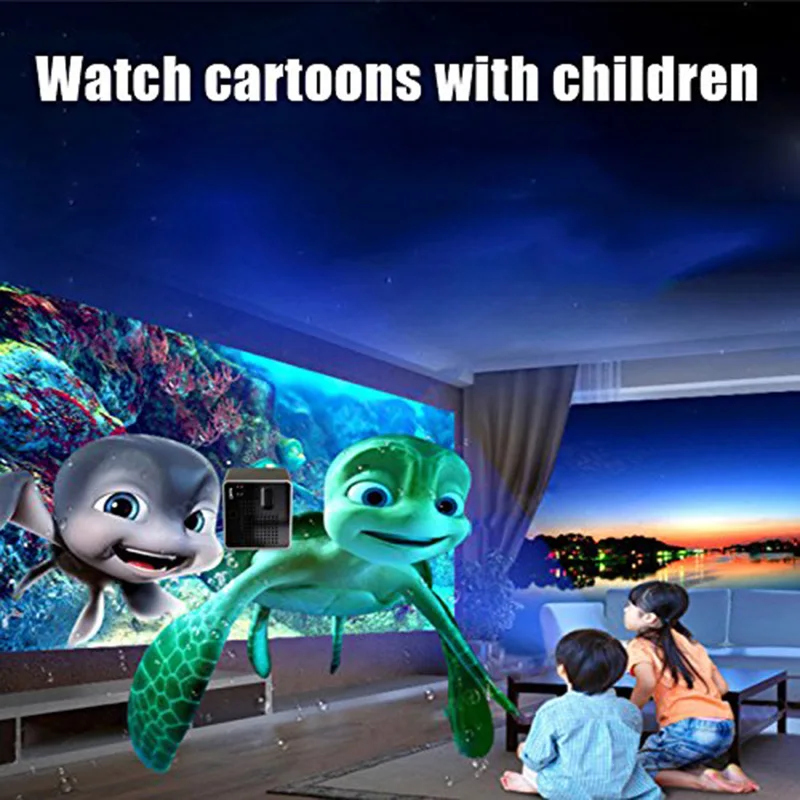 Горячая мини куб проектор DLP 1080P HD домашний кинотеатр проекторы для смартфонов ноутбуков планшетов BUS66