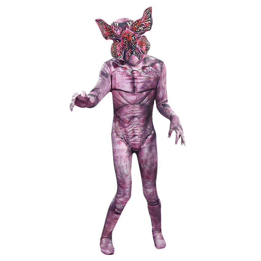 Костюм ужасного призрака странные вещи Demogorgon маска Cospaly Костюм для детей головной убор Chomper костюм на Хэллоуин страшная Цветочная маска