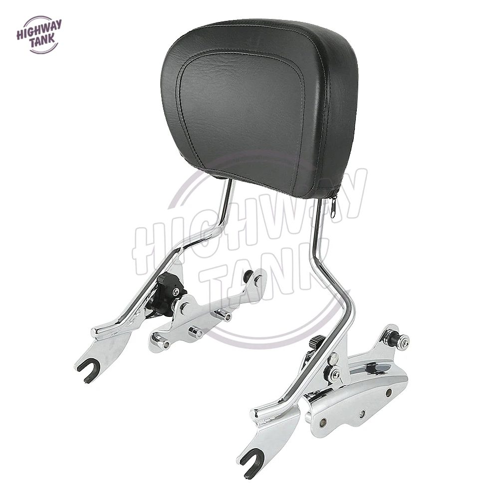 

Chrome Motocycle Backrests Sissybar 4 Point Docking Kit Moto Rear Sissy Bar Case for Harley Touring Street Glide 2009-2013