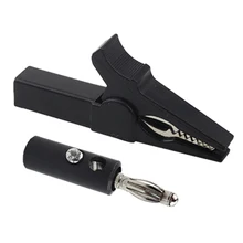 

2Pcs Cable Clips with Banana Plug Universal Crocodile Clip Cable Test Wire Connector Insulated Crocodile Clip Whole Insulated