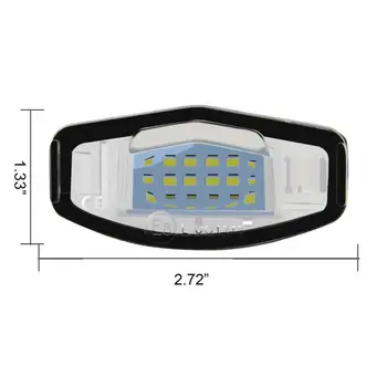 

Exterior License Plate Lights Auto 2Pcs 18 LED 12V For Acura TL TSX MDX Honda Civic Accord