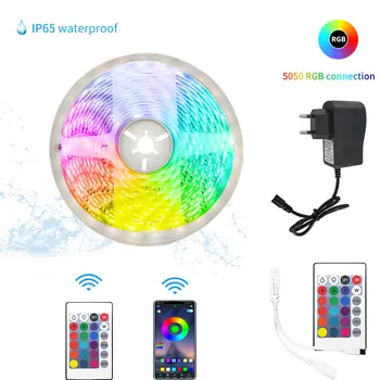 

LED Strip RGB 5050 BackLight LED Light Waterproof Ambient Light 5m 10m 15m 20m WIFI LED DC 12V Color Stripe with IR Controller