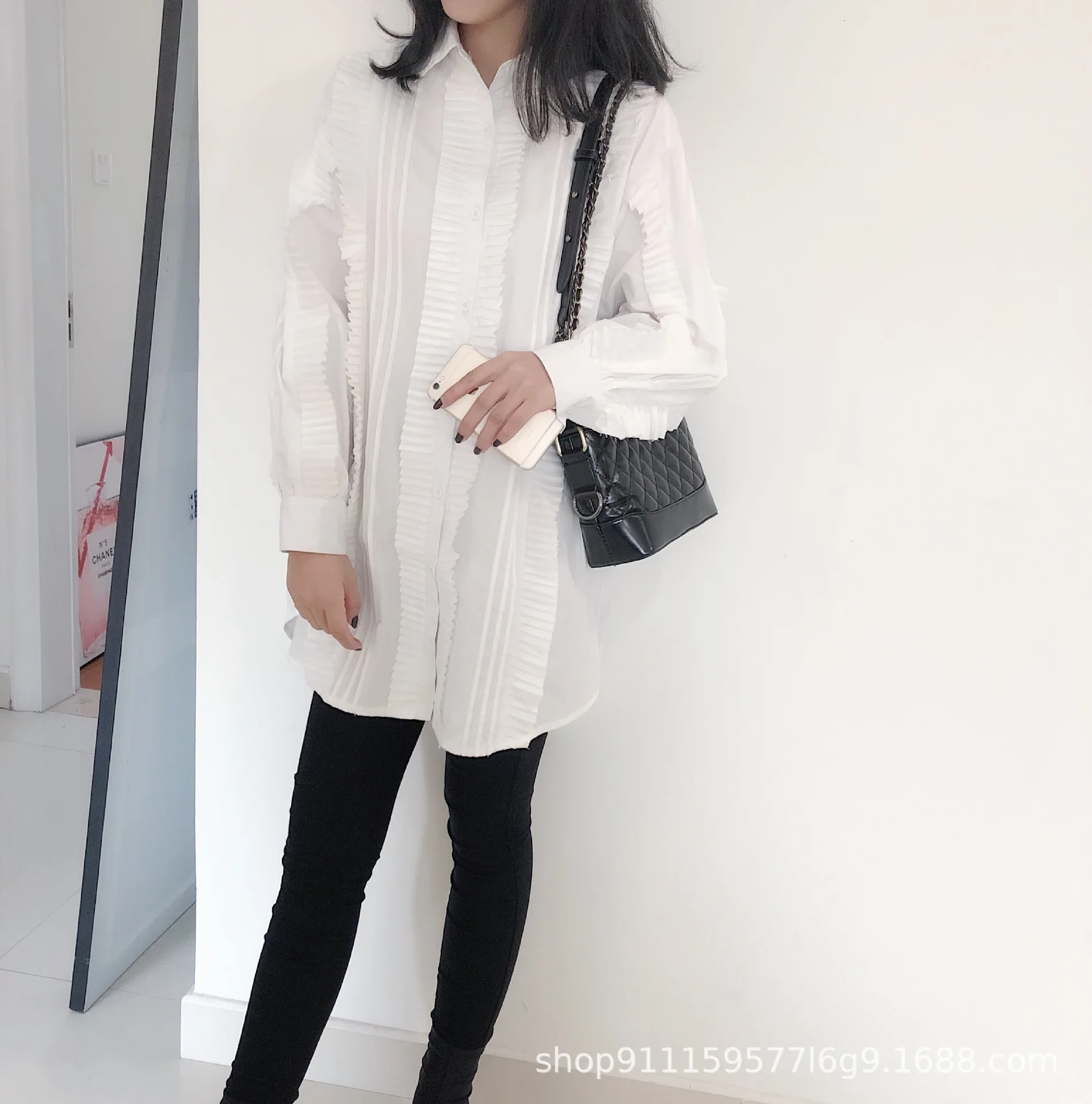 TVVOVVIN Spring And Summer New Fashion Women Shirts Cotton Casual Wild Sweet Long Sleeves Blouses And Tops Female VB066