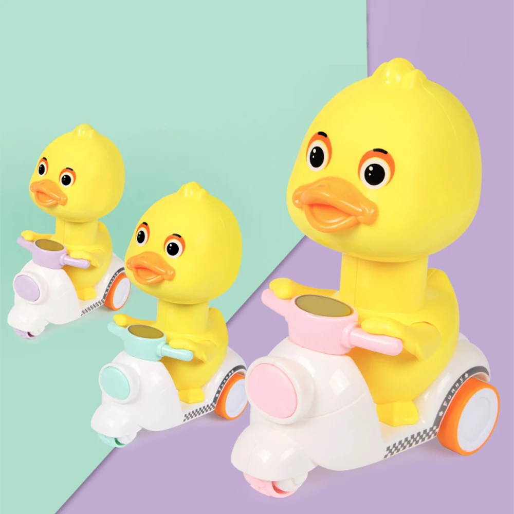 Милая мультяшная мини-утка детская игрушка машина пресс для путешествий машины