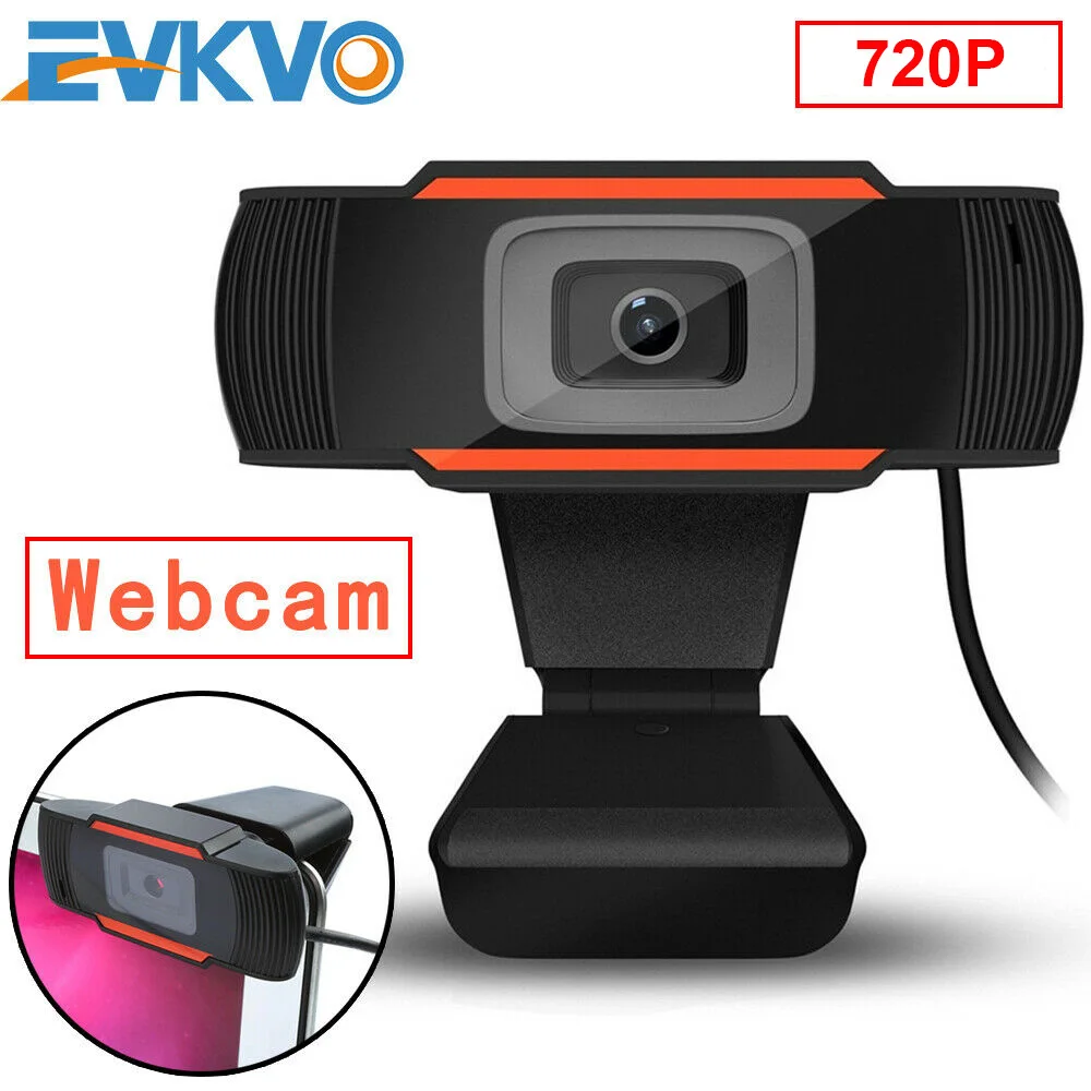 USB веб камера EVKVO с микрофоном вращающаяся на 30 градусов 2 0 HD|Веб-камеры| |