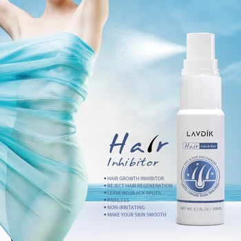 

LAVDIK Hair Suppressant Spray 20ml Hair Inhibitor Spray Hair Removal without Pain and Irritation Suitable for Both Men and Women